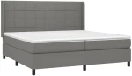 ΚΡΕΒΑΤΙ BOXSPRING ΜΕ ΣΤΡΩΜΑ & LED ΣΚ.ΓΚΡΙ 200X200ΕΚ. ΥΦΑΣΜΑΤΙΝΟ 3138342