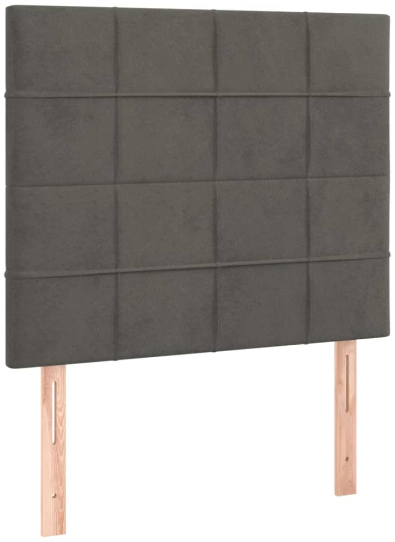 ΚΡΕΒΑΤΙ BOXSPRING ΜΕ ΣΤΡΩΜΑ ΣΚΟΥΡΟ ΓΚΡΙ 100X200 ΕΚ. ΒΕΛΟΥΔΙΝΟ 3137828