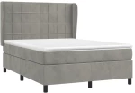 ΚΡΕΒΑΤΙ BOXSPRING ΜΕ ΣΤΡΩΜΑ ΑΝΟΙΧΤΟ ΓΚΡΙ 140X200 ΕΚ. ΒΕΛΟΥΔΙΝΟ 3129213