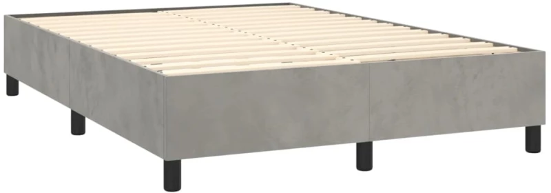 ΚΡΕΒΑΤΙ BOXSPRING ΜΕ ΣΤΡΩΜΑ ΑΝΟΙΧΤΟ ΓΚΡΙ 140X190 ΕΚ. ΒΕΛΟΥΔΙΝΟ 3137839