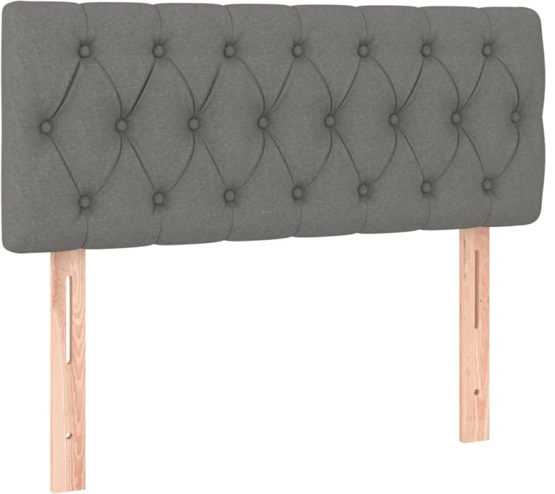 ΚΡΕΒΑΤΙ BOXSPRING ΜΕ ΣΤΡΩΜΑ ΣΚΟΥΡΟ ΓΚΡΙ 90X190 ΕΚ. ΥΦΑΣΜΑΤΙΝΟ 3140818