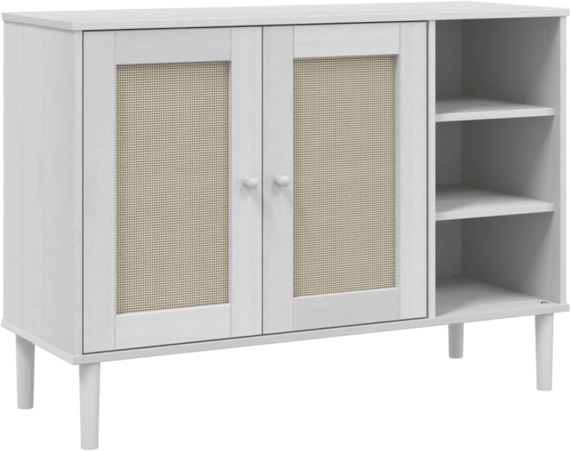 ΜΠΟΥΦΕΣ SENJA ΛΕΥΚΟ / ΡΑΤΑΝ 112 X 40 X 80 ΕΚ. ΜΑΣΙΦ ΞΥΛΟ ΠΕΥΚΟΥ 358029