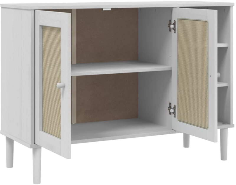 ΜΠΟΥΦΕΣ SENJA ΛΕΥΚΟ / ΡΑΤΑΝ 112 X 40 X 80 ΕΚ. ΜΑΣΙΦ ΞΥΛΟ ΠΕΥΚΟΥ 358029