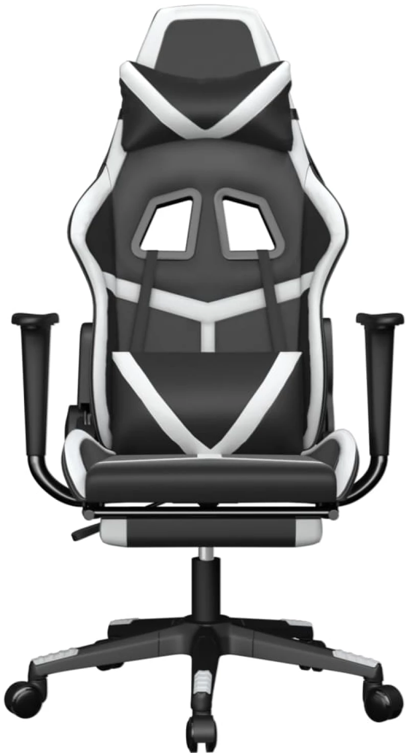 ΚΑΡΕΚΛΑ GAMING ΜΑΣΑΖ ΥΠΟΠΟΔΙΟ ΜΑΥΡΟ ΑΣΠΡΟ ΑΠΟ ΣΥΝΘΕΤΙΚΟ ΔΕΡΜΑ 345439