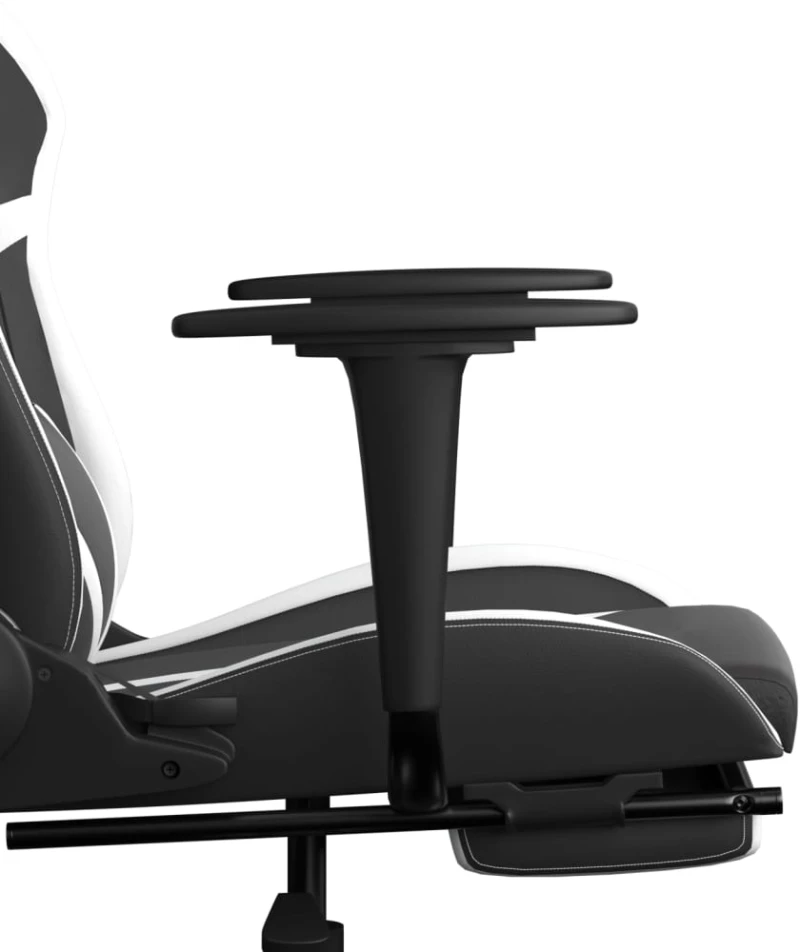 ΚΑΡΕΚΛΑ GAMING ΜΑΣΑΖ ΥΠΟΠΟΔΙΟ ΜΑΥΡΟ ΑΣΠΡΟ ΑΠΟ ΣΥΝΘΕΤΙΚΟ ΔΕΡΜΑ 345439