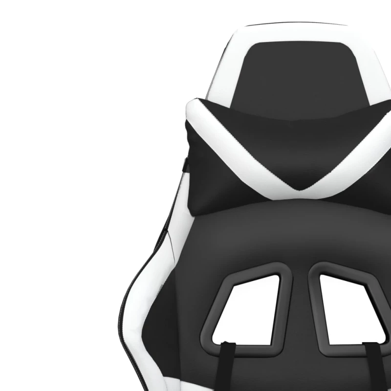 ΚΑΡΕΚΛΑ GAMING ΜΑΣΑΖ ΥΠΟΠΟΔΙΟ ΜΑΥΡΟ ΑΣΠΡΟ ΑΠΟ ΣΥΝΘΕΤΙΚΟ ΔΕΡΜΑ 345439