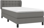 ΚΡΕΒΑΤΙ BOXSPRING ΜΕ ΣΤΡΩΜΑ ΣΚΟΥΡΟ ΓΚΡΙ 80X200 ΕΚ. ΥΦΑΣΜΑΤΙΝΟ 3126518