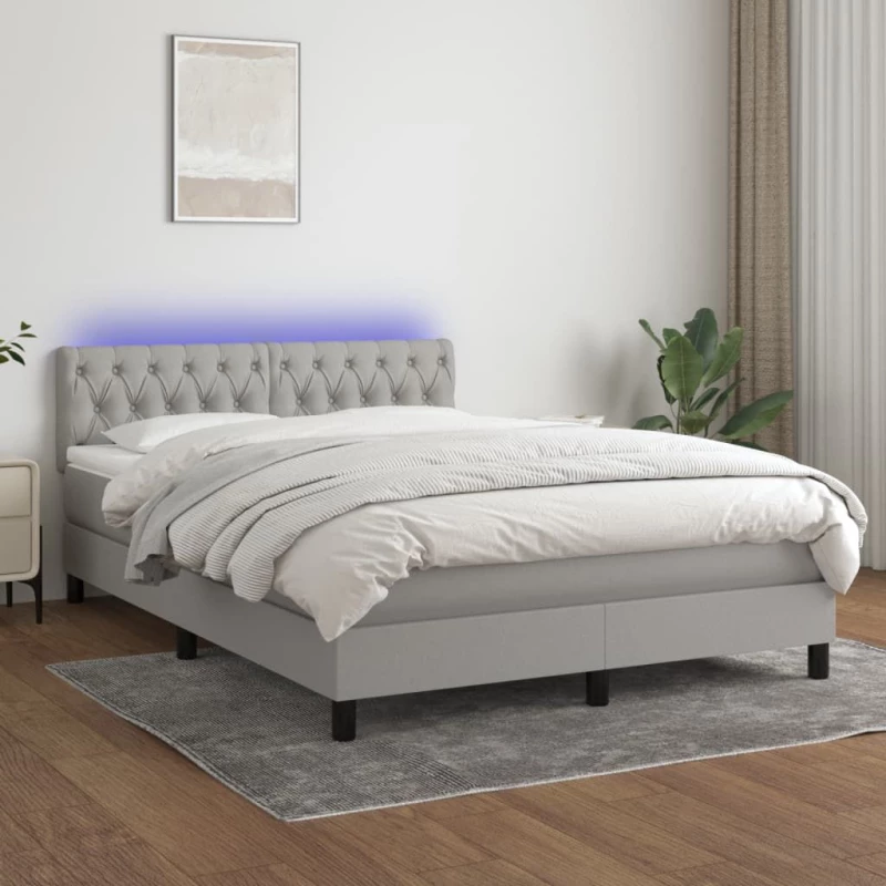 ΚΡΕΒΑΤΙ BOXSPRING ΜΕ ΣΤΡΩΜΑ & LED ΑΝ.ΓΚΡΙ 140X200 ΕΚ ΥΦΑΣΜΑΤΙΝΟ 3133397