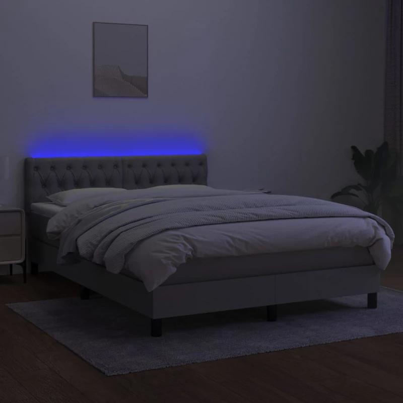 ΚΡΕΒΑΤΙ BOXSPRING ΜΕ ΣΤΡΩΜΑ & LED ΑΝ.ΓΚΡΙ 140X200 ΕΚ ΥΦΑΣΜΑΤΙΝΟ 3133397