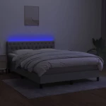 ΚΡΕΒΑΤΙ BOXSPRING ΜΕ ΣΤΡΩΜΑ & LED ΑΝ.ΓΚΡΙ 140X200 ΕΚ ΥΦΑΣΜΑΤΙΝΟ 3133397