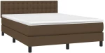 ΚΡΕΒΑΤΙ BOXSPRING ΜΕ ΣΤΡΩΜΑ ΣΚΟΥΡΟ ΚΑΦΕ 140X200 ΕΚ ΥΦΑΣΜΑΤΙΝΟ 3140380