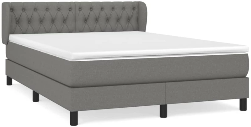 ΚΡΕΒΑΤΙ BOXSPRING ΜΕ ΣΤΡΩΜΑ ΣΚΟΥΡΟ ΓΚΡΙ 140X200 ΕΚ ΥΦΑΣΜΑΤΙΝΟ 3126486