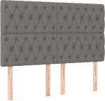 ΚΡΕΒΑΤΙ BOXSPRING ΜΕ ΣΤΡΩΜΑ ΣΚΟΥΡΟ ΓΚΡΙ 140X200 ΕΚ ΥΦΑΣΜΑΤΙΝΟ 3136838