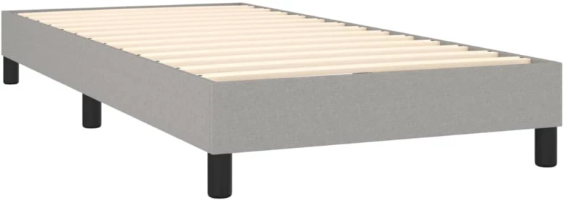 ΚΡΕΒΑΤΙ BOXSPRING ΜΕ ΣΤΡΩΜΑ ΑΝΟΙΧΤΟ ΓΚΡΙ 90X190 ΕΚ. ΥΦΑΣΜΑΤΙΝΟ 3126445