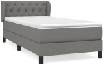 ΚΡΕΒΑΤΙ BOXSPRING ΜΕ ΣΤΡΩΜΑ ΣΚΟΥΡΟ ΓΚΡΙ 80X200 ΕΚ. ΥΦΑΣΜΑΤΙΝΟ 3126438