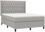 ΚΡΕΒΑΤΙ BOXSPRING ΜΕ ΣΤΡΩΜΑ ΑΝΟΙΧΤΟ ΓΚΡΙ 140X200 ΕΚ. ΥΦΑΣΜΑΤΙΝΟ 3131673