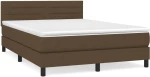 ΚΡΕΒΑΤΙ BOXSPRING ΜΕ ΣΤΡΩΜΑ ΣΚΟΥΡΟ ΚΑΦΕ 140X190 ΕΚ. ΥΦΑΣΜΑΤΙΝΟ 3140132