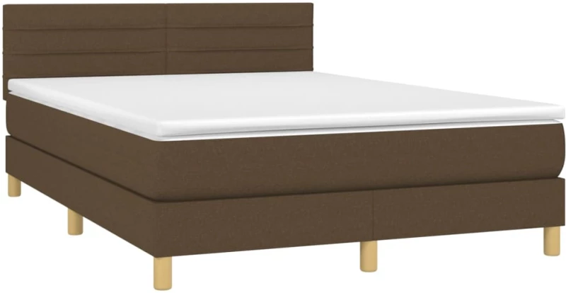 ΚΡΕΒΑΤΙ BOXSPRING ΜΕ ΣΤΡΩΜΑ ΣΚΟΥΡΟ ΚΑΦΕ 140X190 ΕΚ. ΥΦΑΣΜΑΤΙΝΟ 3140692