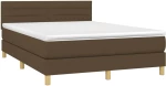 ΚΡΕΒΑΤΙ BOXSPRING ΜΕ ΣΤΡΩΜΑ ΣΚΟΥΡΟ ΚΑΦΕ 140X190 ΕΚ. ΥΦΑΣΜΑΤΙΝΟ 3140692