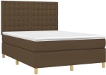 ΚΡΕΒΑΤΙ BOXSPRING ΜΕ ΣΤΡΩΜΑ ΣΚΟΥΡΟ ΚΑΦΕ 140X190 ΕΚ. ΥΦΑΣΜΑΤΙΝΟ 3142652