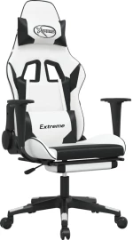 ΚΑΡΕΚΛΑ GAMING ΜΑΣΑΖ ΥΠΟΠΟΔΙΟ ΛΕΥΚΟ & ΜΑΥΡΟ ΑΠΟ ΣΥΝΘΕΤΙΚΟ ΔΕΡΜΑ 345467