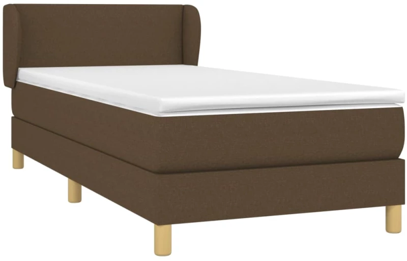 ΚΡΕΒΑΤΙ BOXSPRING ΜΕ ΣΤΡΩΜΑ ΣΚΟΥΡΟ ΚΑΦΕ 90X200 ΕΚ. ΥΦΑΣΜΑΤΙΝΟ 3126616