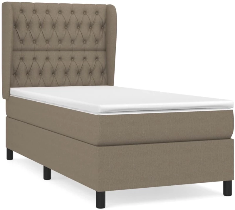 ΚΡΕΒΑΤΙ BOXSPRING ΜΕ ΣΤΡΩΜΑ TAUPE 100 X 200 ΕΚ. ΥΦΑΣΜΑΤΙΝΟ 3128185