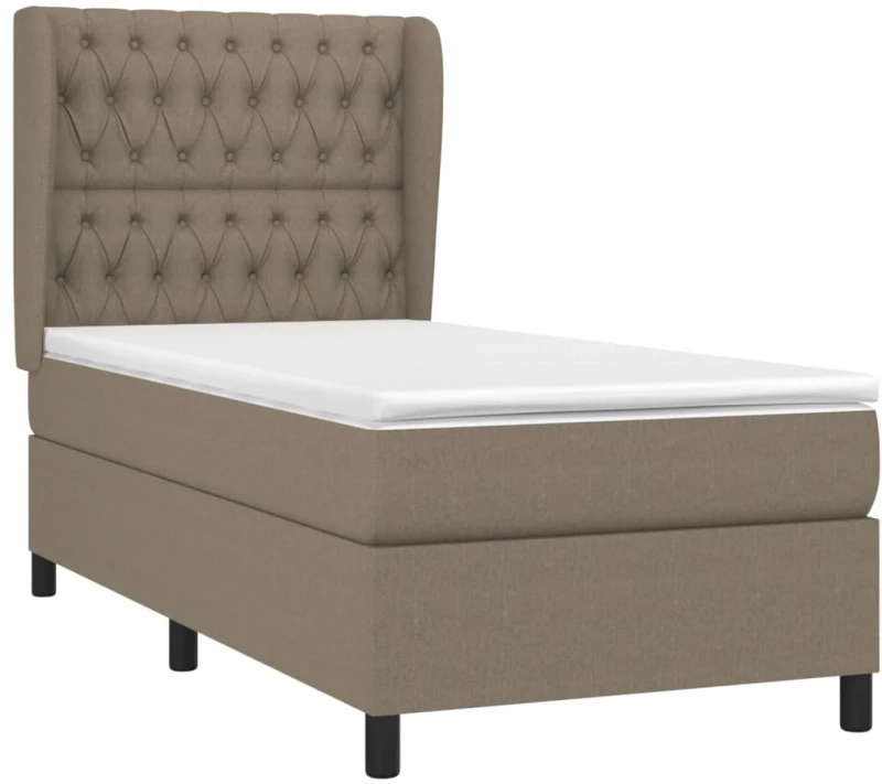 ΚΡΕΒΑΤΙ BOXSPRING ΜΕ ΣΤΡΩΜΑ TAUPE 100 X 200 ΕΚ. ΥΦΑΣΜΑΤΙΝΟ 3128185