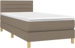 ΚΡΕΒΑΤΙ BOXSPRING ΜΕ ΣΤΡΩΜΑ & LED TAUPE 100X200 ΕΚ. ΥΦΑΣΜΑΤΙΝΟ 3133777