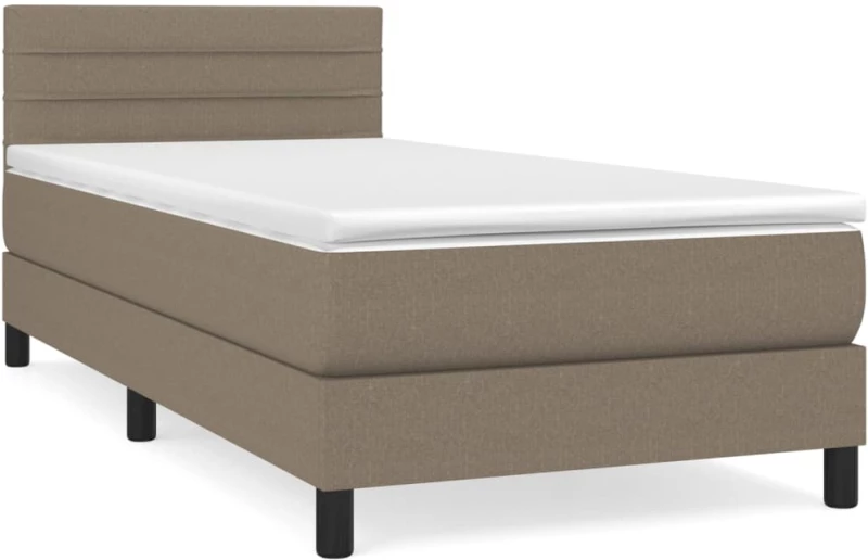 ΚΡΕΒΑΤΙ BOXSPRING ΜΕ ΣΤΡΩΜΑ TAUPE 100 X 200 ΕΚ. ΥΦΑΣΜΑΤΙΝΟ 3140117