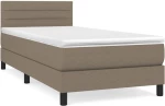 ΚΡΕΒΑΤΙ BOXSPRING ΜΕ ΣΤΡΩΜΑ TAUPE 100 X 200 ΕΚ. ΥΦΑΣΜΑΤΙΝΟ 3140117