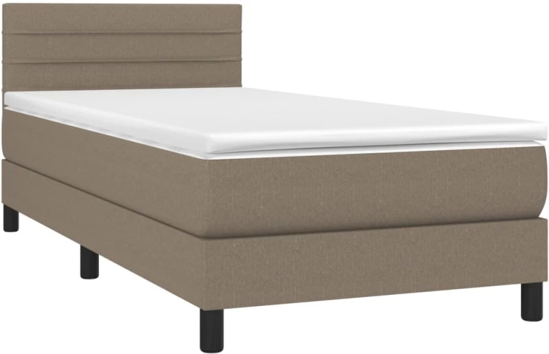 ΚΡΕΒΑΤΙ BOXSPRING ΜΕ ΣΤΡΩΜΑ TAUPE 100 X 200 ΕΚ. ΥΦΑΣΜΑΤΙΝΟ 3140117
