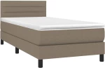 ΚΡΕΒΑΤΙ BOXSPRING ΜΕ ΣΤΡΩΜΑ TAUPE 100 X 200 ΕΚ. ΥΦΑΣΜΑΤΙΝΟ 3140117