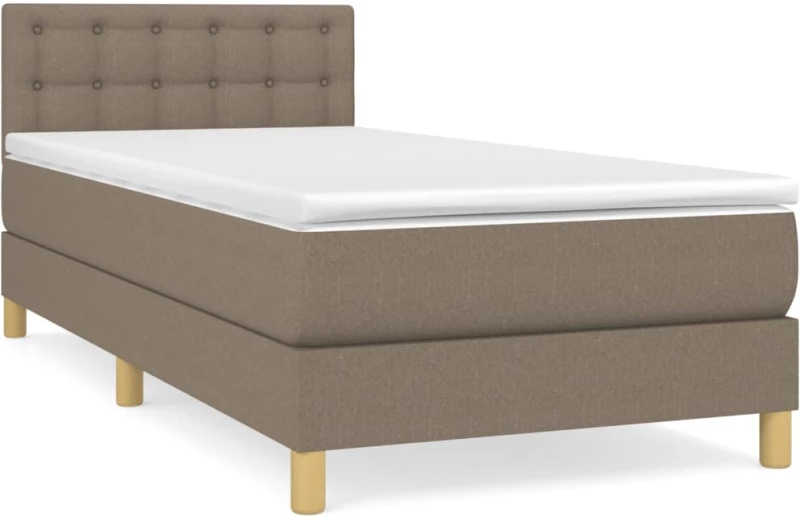 ΚΡΕΒΑΤΙ BOXSPRING ΜΕ ΣΤΡΩΜΑ TAUPE 100 X 200 ΕΚ. ΥΦΑΣΜΑΤΙΝΟ 3140917