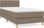 ΚΡΕΒΑΤΙ BOXSPRING ΜΕ ΣΤΡΩΜΑ TAUPE 100 X 200 ΕΚ. ΥΦΑΣΜΑΤΙΝΟ 3140917