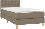 ΚΡΕΒΑΤΙ BOXSPRING ΜΕ ΣΤΡΩΜΑ TAUPE 100 X 200 ΕΚ. ΥΦΑΣΜΑΤΙΝΟ 3140917