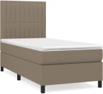 ΚΡΕΒΑΤΙ BOXSPRING ΜΕ ΣΤΡΩΜΑ TAUPE 100 X 200 ΕΚ. ΥΦΑΣΜΑΤΙΝΟ 3141917