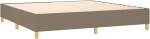 ΚΡΕΒΑΤΙ BOXSPRING ΜΕ ΣΤΡΩΜΑ & LED TAUPE 200X200 ΕΚ. ΥΦΑΣΜΑΤΙΝΟ 3135705