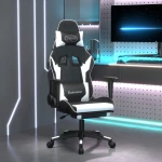 ΚΑΡΕΚΛΑ GAMING ΜΑΣΑΖ ΥΠΟΠΟΔΙΟ ΜΑΥΡΟ/ΛΕΥΚΟ ΑΠΟ ΣΥΝΘΕΤΙΚΟ ΔΕΡΜΑ 3143704