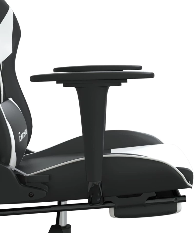 ΚΑΡΕΚΛΑ GAMING ΜΑΣΑΖ ΥΠΟΠΟΔΙΟ ΜΑΥΡΟ/ΛΕΥΚΟ ΑΠΟ ΣΥΝΘΕΤΙΚΟ ΔΕΡΜΑ 3143704