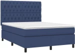 ΚΡΕΒΑΤΙ BOXSPRING ΜΕ ΣΤΡΩΜΑ & LED ΜΠΛΕ 140X190 ΕΚ. ΥΦΑΣΜΑΤΙΝΟ 3135115
