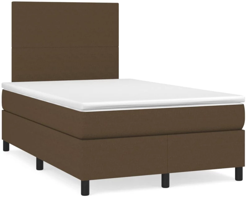 ΚΡΕΒΑΤΙ BOXSPRING ΜΕ ΣΤΡΩΜΑ ΣΚΟΥΡΟ ΚΑΦΕ 120X200 ΕΚ. ΥΦΑΣΜΑΤΙΝΟ 3141604