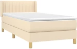 ΚΡΕΒΑΤΙ BOXSPRING ΜΕ ΣΤΡΩΜΑ ΚΡΕΜ 100 X 200 ΕΚ. ΥΦΑΣΜΑΤΙΝΟ 3130414