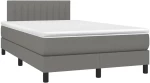 ΚΡΕΒΑΤΙ BOXSPRING ΜΕ ΣΤΡΩΜΑ & LED ΣΚ.ΓΚΡΙ 120X200 ΕΚ ΥΦΑΣΜΑΤΙΝΟ 3133302