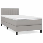 ΚΡΕΒΑΤΙ BOXSPRING ΜΕ ΣΤΡΩΜΑ ΑΝΟΙΧΤΟ ΓΚΡΙ 100X200 ΕΚ. ΥΦΑΣΜΑΤΙΝΟ 3140193