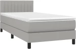 ΚΡΕΒΑΤΙ BOXSPRING ΜΕ ΣΤΡΩΜΑ ΑΝΟΙΧΤΟ ΓΚΡΙ 100X200 ΕΚ. ΥΦΑΣΜΑΤΙΝΟ 3140193