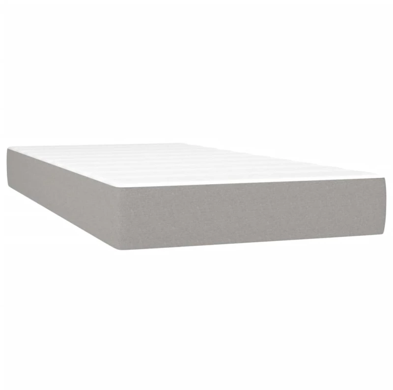 ΚΡΕΒΑΤΙ BOXSPRING ΜΕ ΣΤΡΩΜΑ ΑΝΟΙΧΤΟ ΓΚΡΙ 100X200 ΕΚ. ΥΦΑΣΜΑΤΙΝΟ 3140193