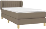 ΚΡΕΒΑΤΙ BOXSPRING ΜΕ ΣΤΡΩΜΑ TAUPE 90X200 ΕΚ. ΥΦΑΣΜΑΤΙΝΟ 3126937