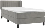 ΚΡΕΒΑΤΙ BOXSPRING ΜΕ ΣΤΡΩΜΑ ΑΝΟΙΧΤΟ ΓΚΡΙ 90X200 ΕΚ. ΒΕΛΟΥΔΙΝΟ 3127589