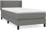 ΚΡΕΒΑΤΙ BOXSPRING ΜΕ ΣΤΡΩΜΑ ΣΚΟΥΡΟ ΓΚΡΙ 80X200 ΕΚ. ΥΦΑΣΜΑΤΙΝΟ 3129826